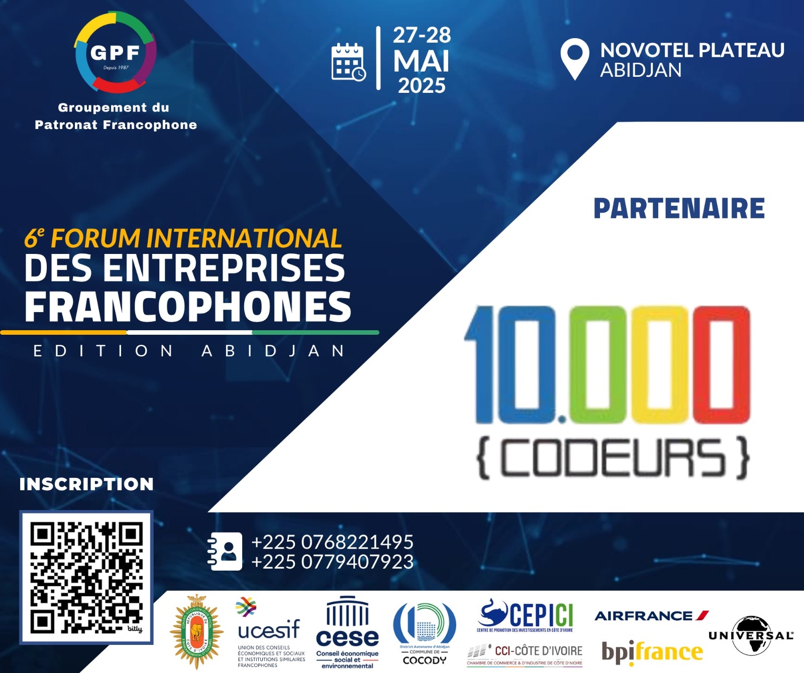 « 10.000 Codeurs » partenaire du 6ème Forum International des Entreprises Francophones (FIEF)