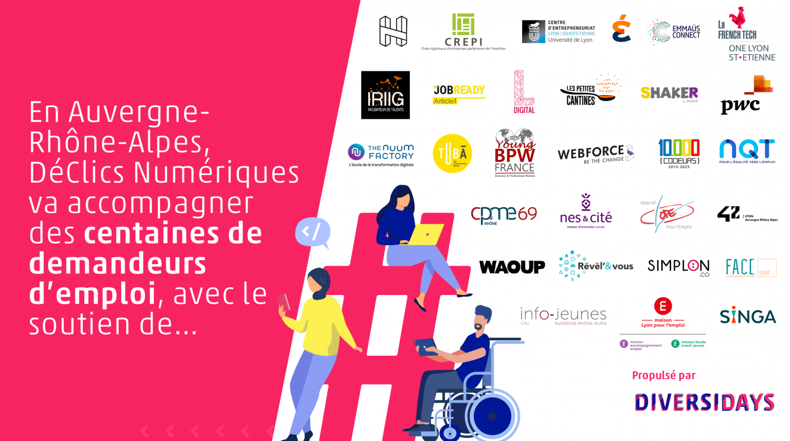 « 10.000 Codeurs » partenaire du programme « Déclics numériques » de DIVERSIDAYS