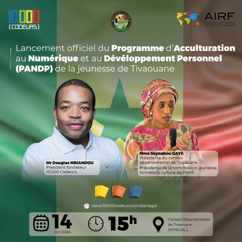 Sénégal : accompagner la Jeunesse Tivaouane vers les métiers du numérique et l’entrepreneuriat