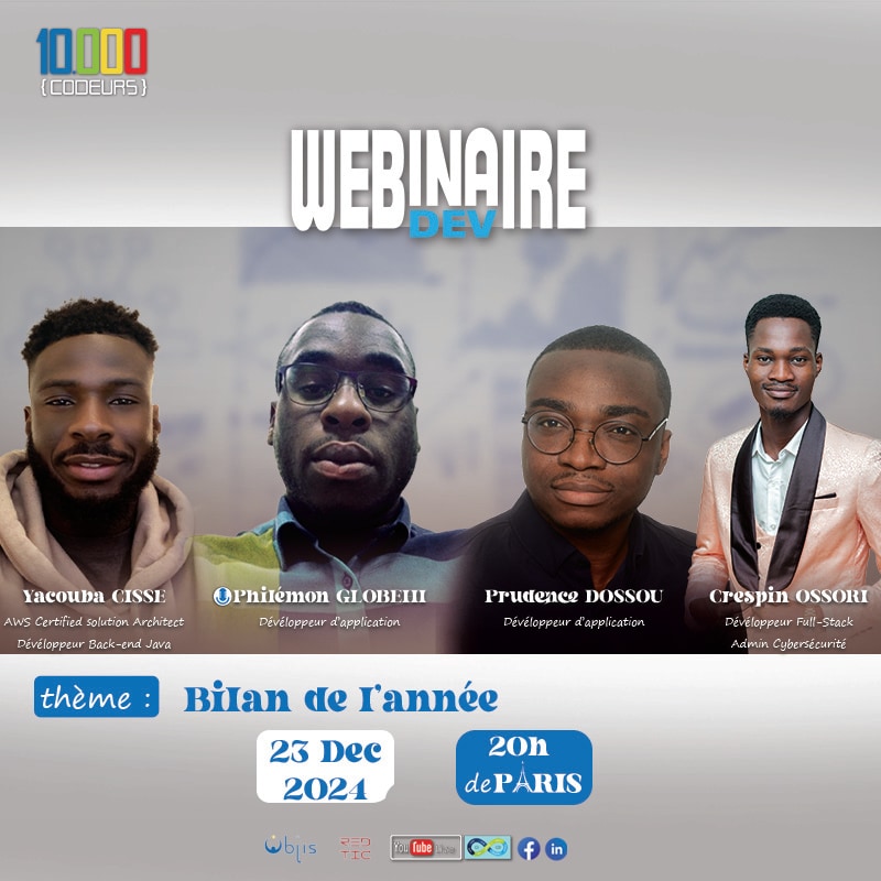 Webinaires sur développement d’application : Bilan de l’année