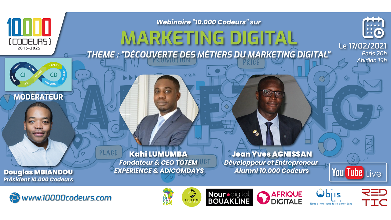 Présenter les métiers du Marketing digital.