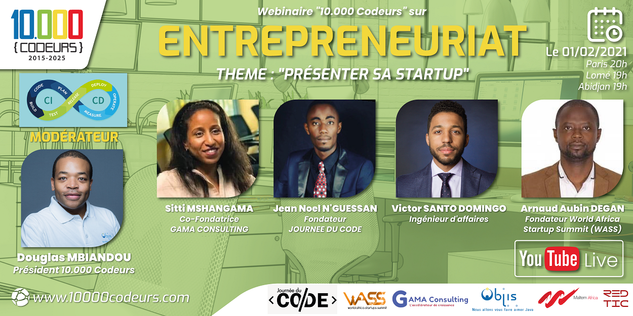 « 10.000 Codeurs » partenaire World Africa Startup Summit (WASS) au TOGO du 8 au 10 avril 2021