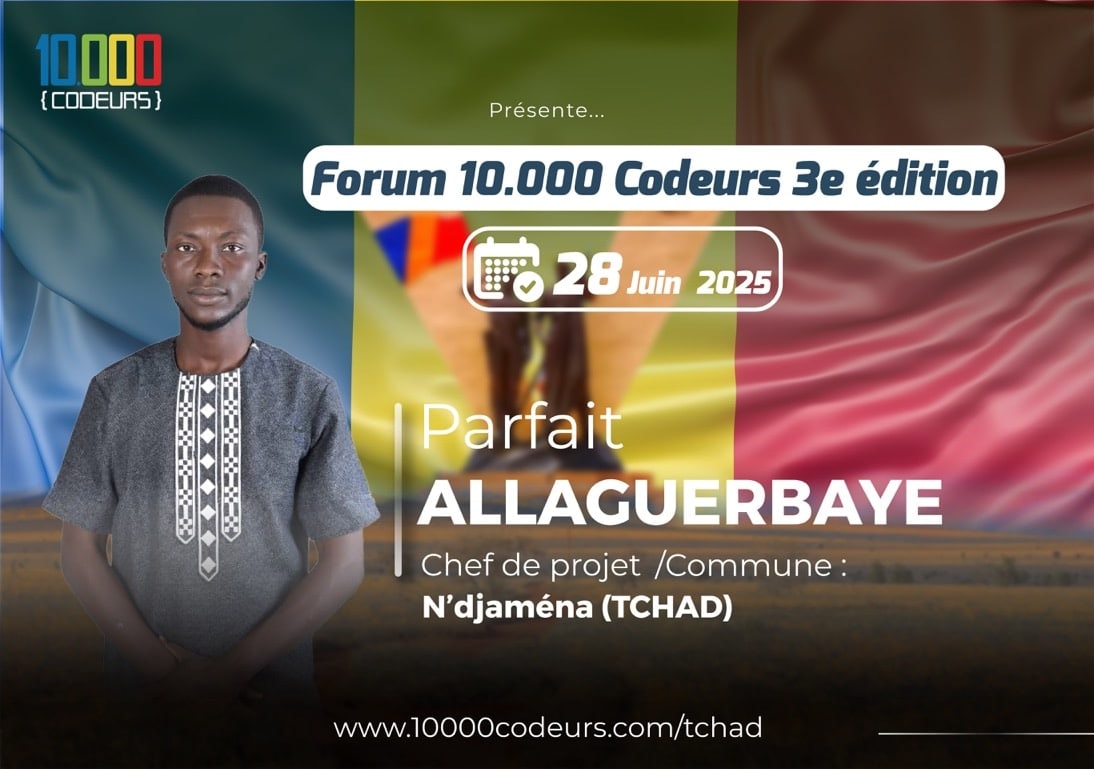 Tchad : forum « 10.000 Codeurs » 28/06/2025 à Ndjamena