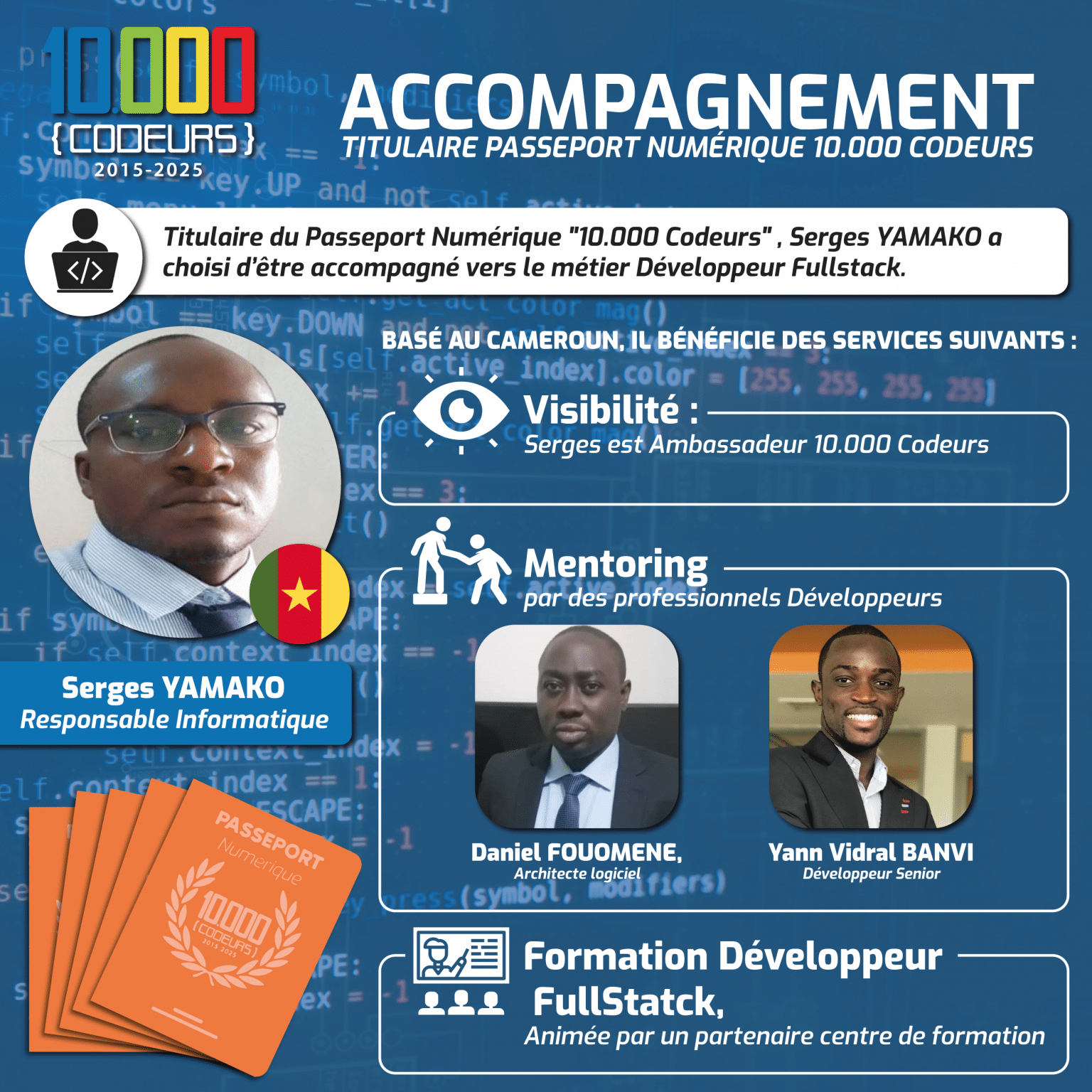[CAMEROUN] Serges YAMAKO, en reconversion vers le métier Développeur Fullstack