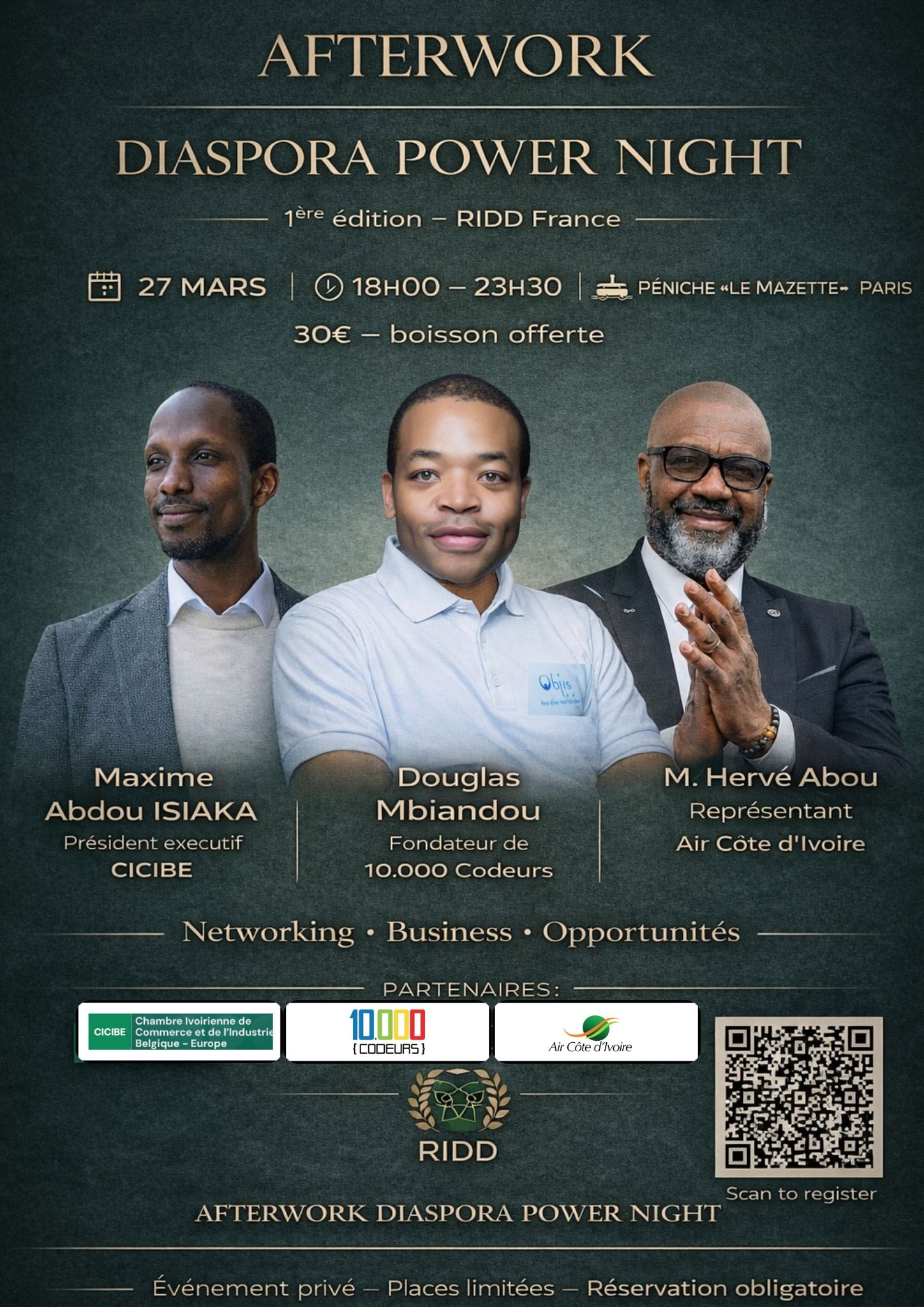 Douglas MBIANDOU présente le modèle 10.000 Codeurs au réseau Ivoiriens de diplomés de la diaspora (RIDD)