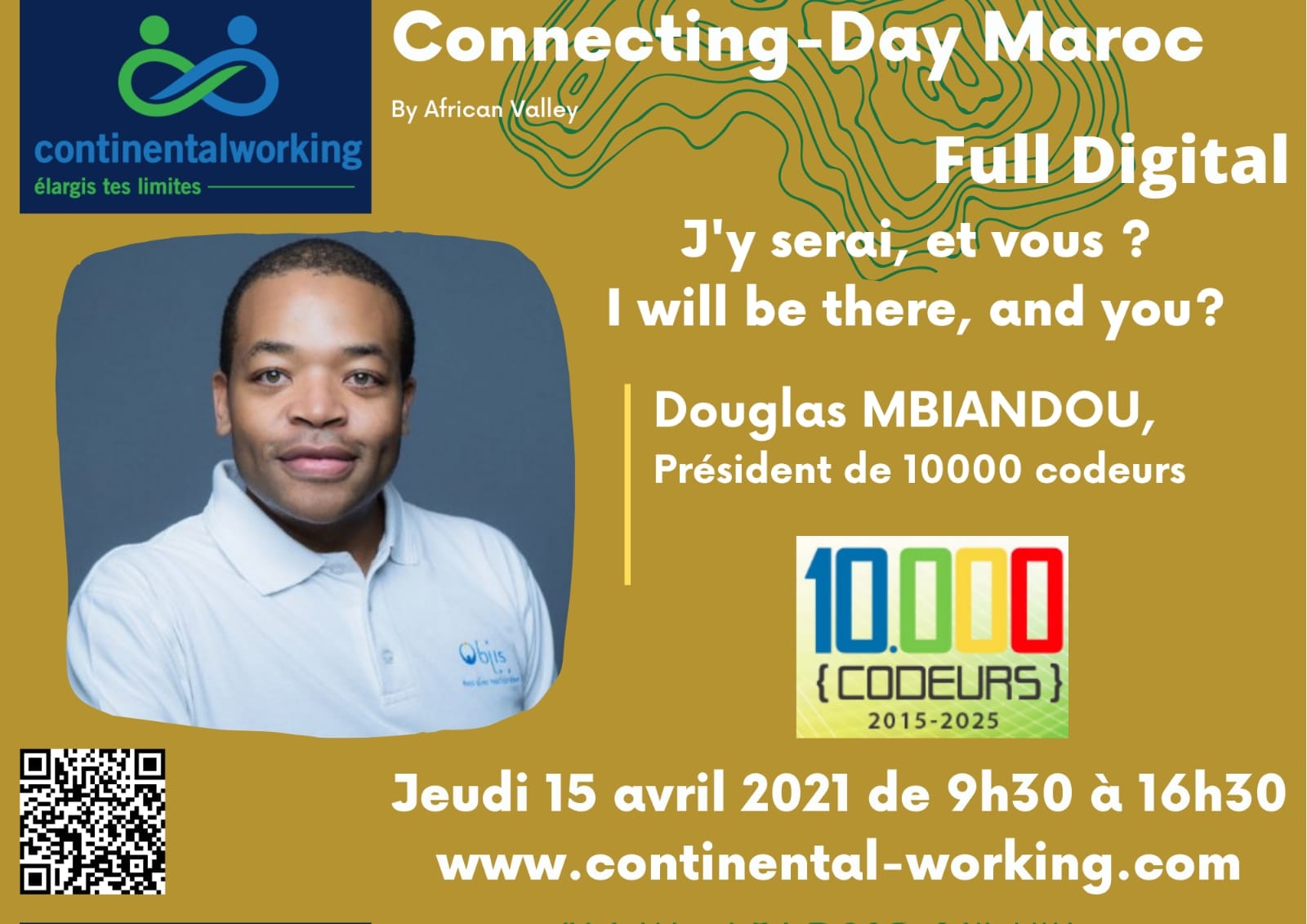 Douglas MBIANDOU, président 10.000 Codeurs invité du CONNECTING DAY spécial MAROC 15 avril 2021