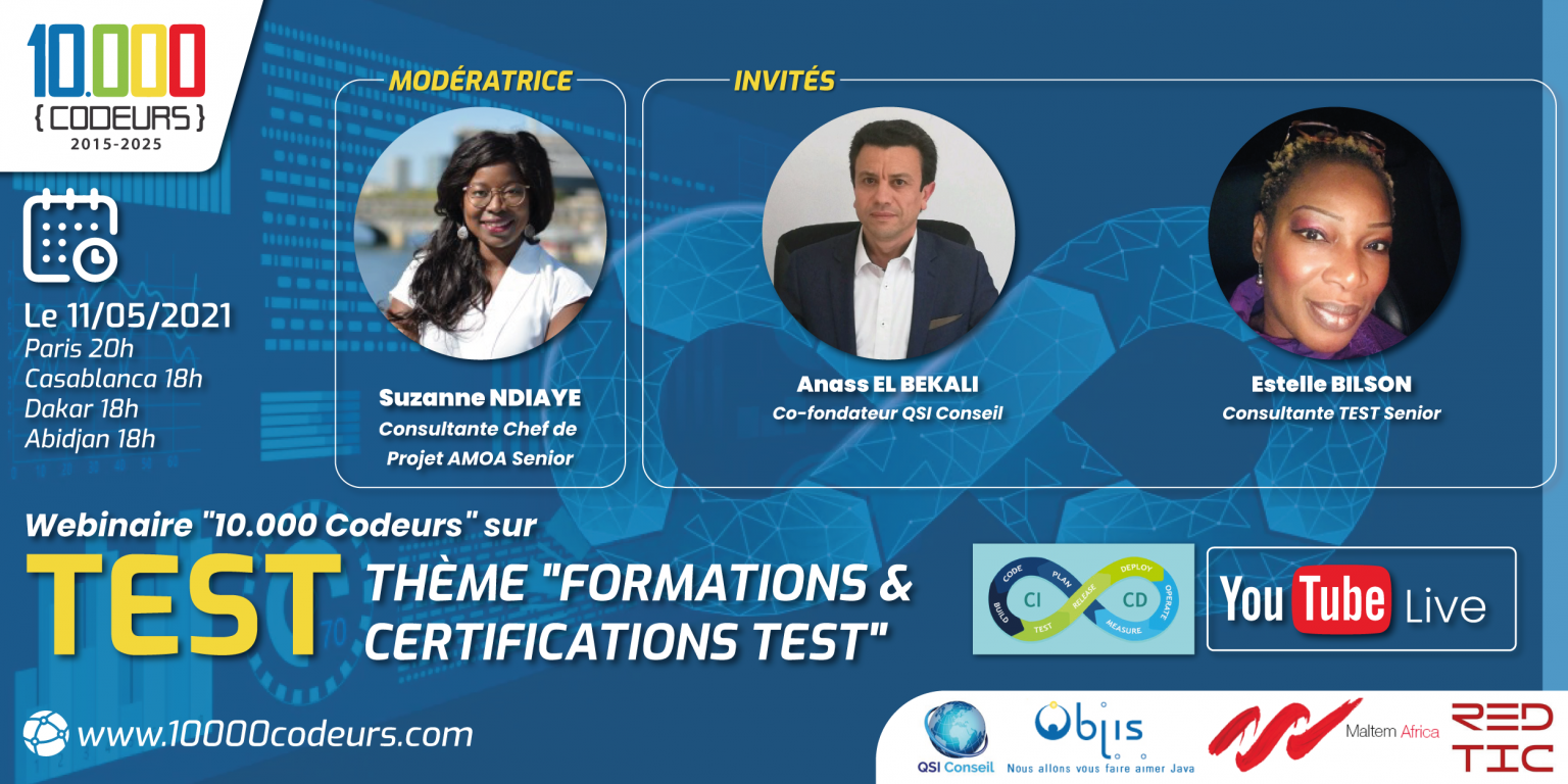 Formations et certifications dans le TEST logiciel expliqués à la Jeunesse Africaine