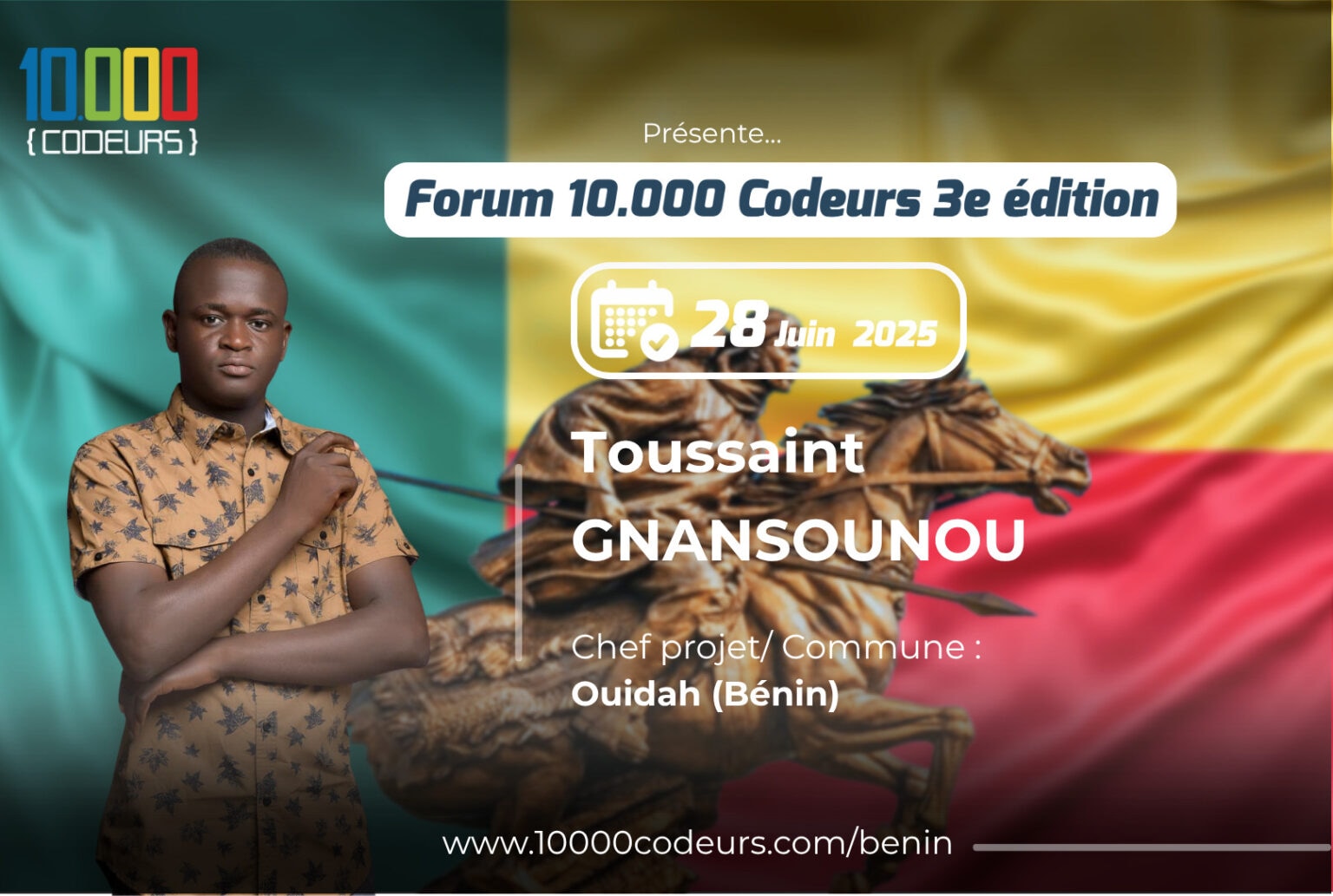 Bénin : forum « 10.000 Codeurs » 28/06/2025 à Ouidah