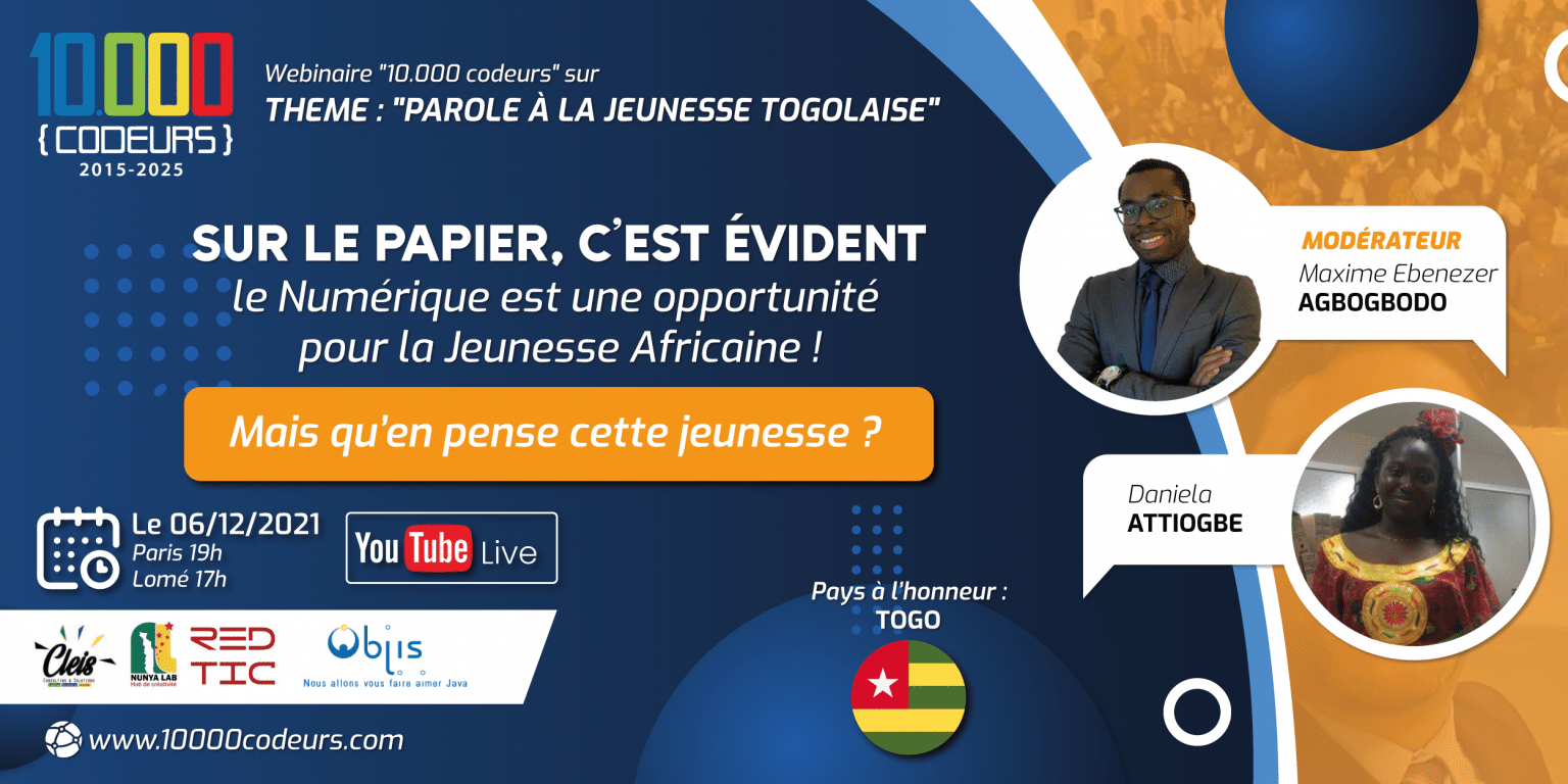 Parole à la Jeunesse Togolaise 06/12/2021 avec Maxime Ebenezer A. et Daniella ATTIOGBE