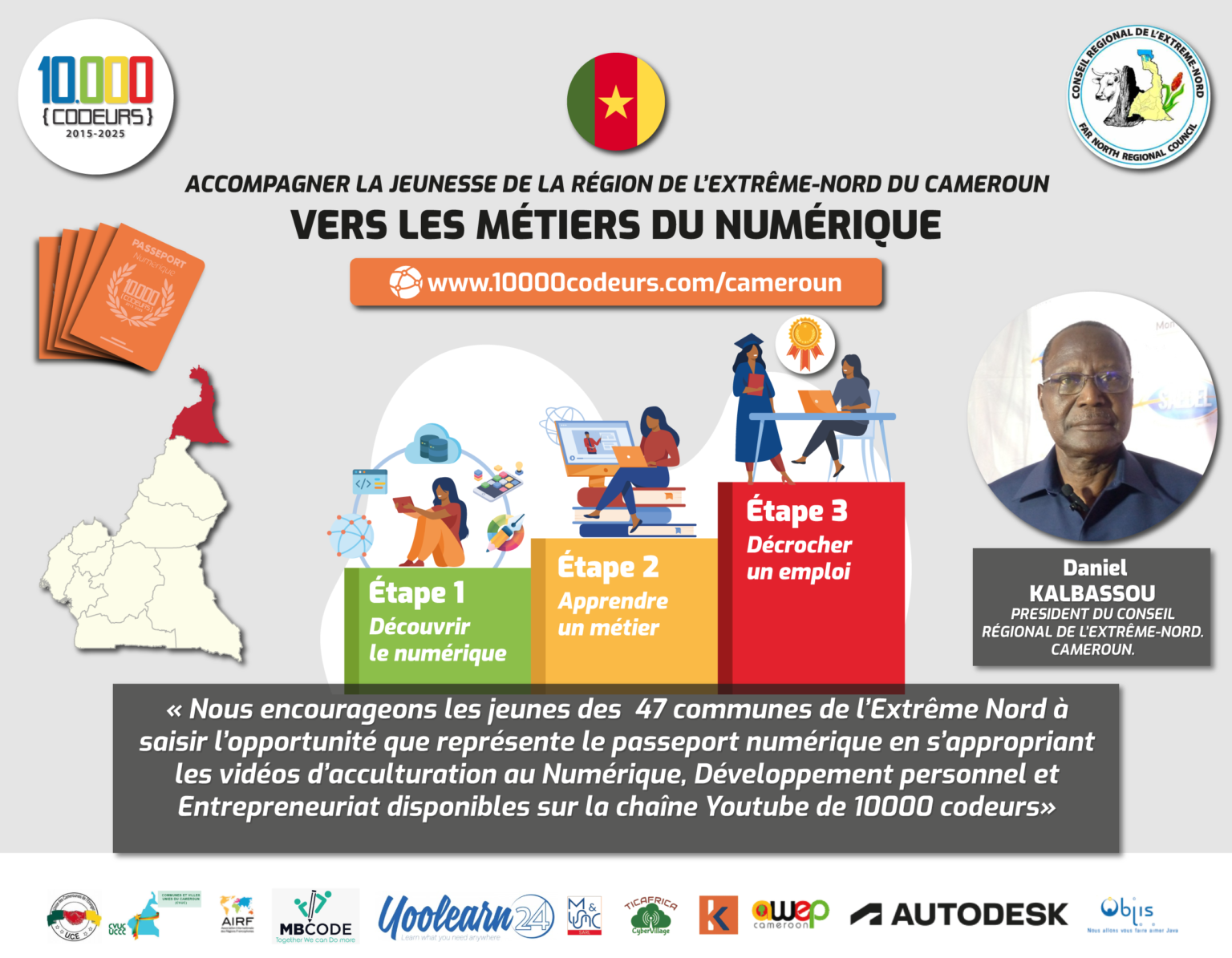 Accompagner la Jeunesse de la région Extrême-nord Cameroun vers les métiers du Numérique