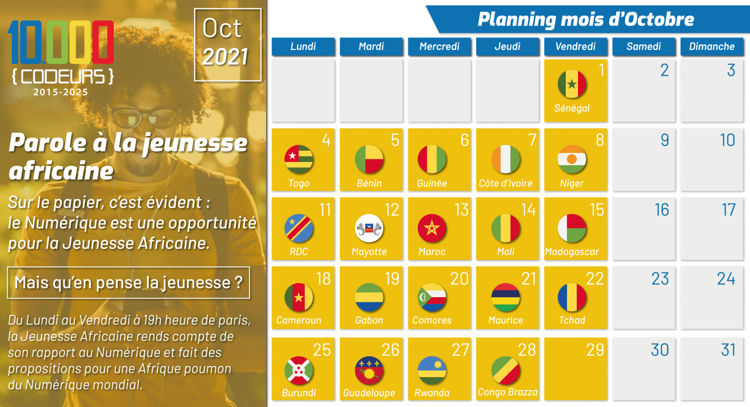Accompagner la Jeunesse Burundaise vers le Numérique, le Développement personnel et l’Entrepreneuriat avec 10.000 Codeurs, KIT-HUB et FemDev