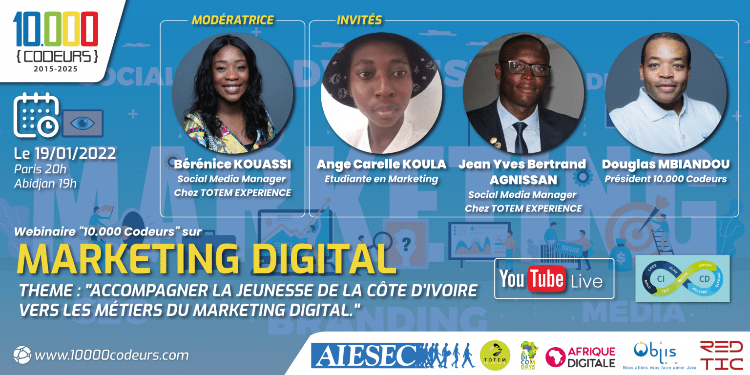 Accompagner la Jeunesse de la Côte d’Ivoire vers les métiers du Marketing Digital