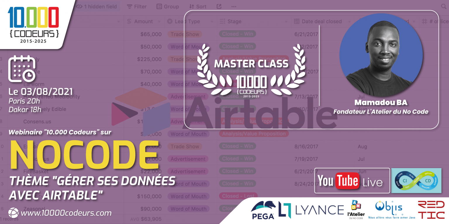 MASTERCLASS: Gérer ses données avec Airtable
