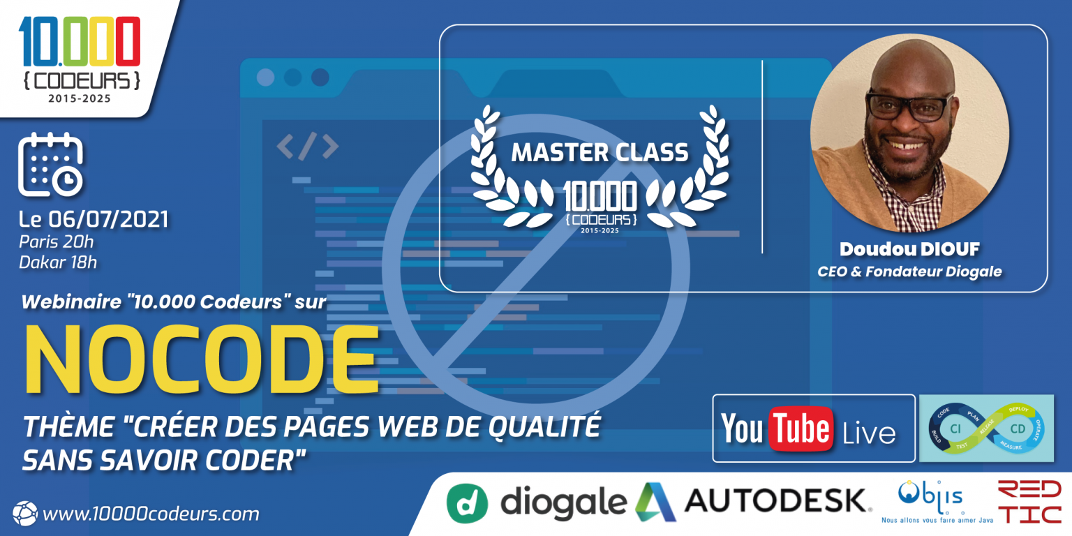 MASTERCLASS : Créer des pages web de qualité sans savoir coder avec Doudou DIOUF