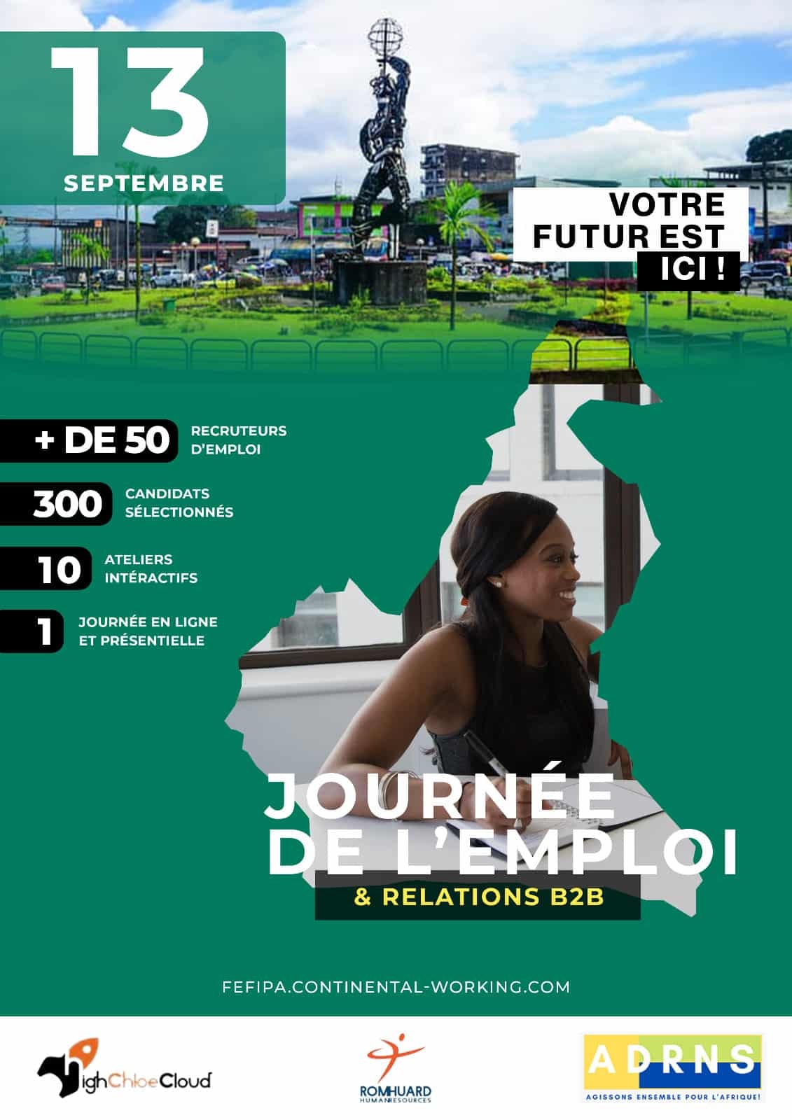 CAMEROUN : 10000 Codeurs partenaire de la journée de l’Emploi et des Relations d’affaires 13/09.