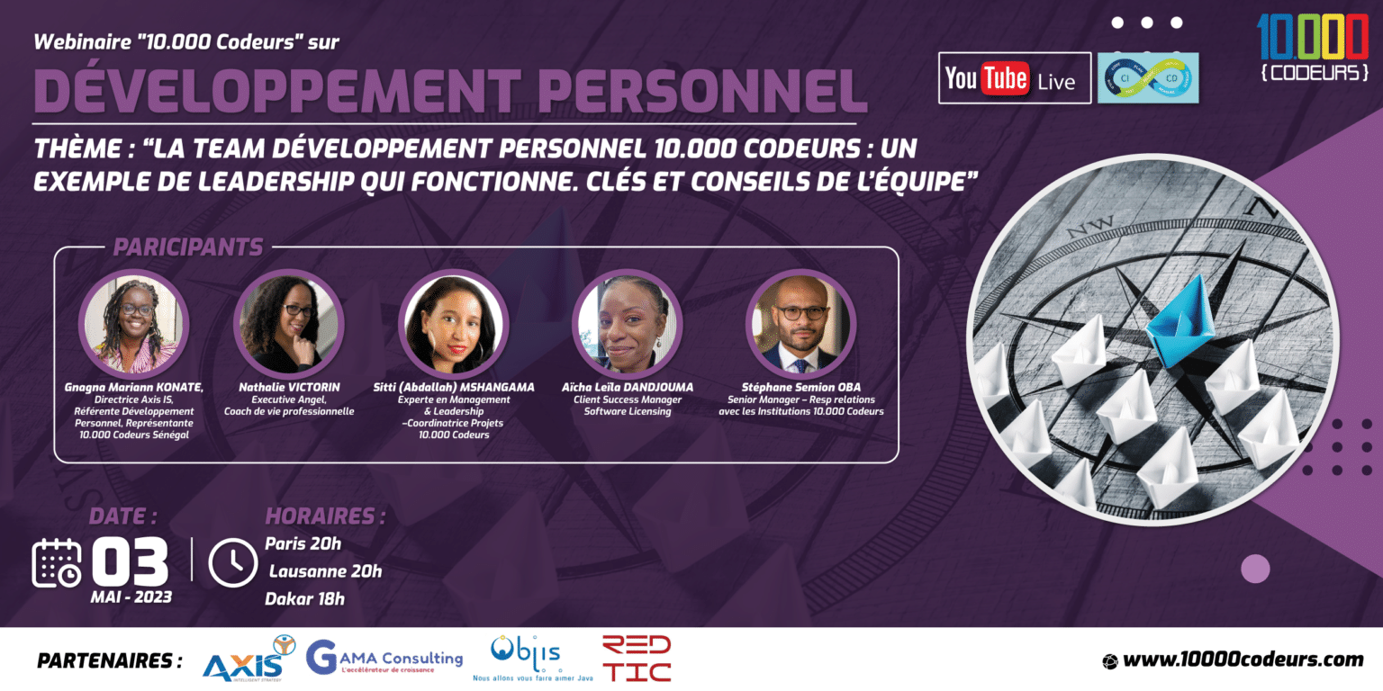La Team Développement Personnel 10.000 Codeurs : un exemple de Leadership qui fonctionne. Clés et conseils de l’équipe