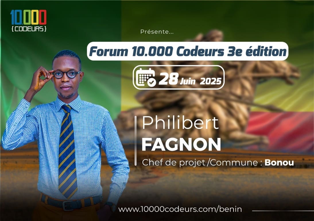 Bénin : forum « 10.000 Codeurs » 28/06/2025 à Bonou