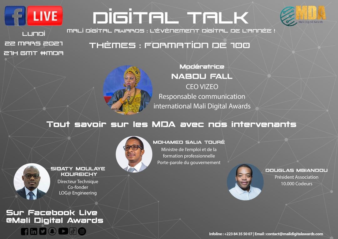 « 10.000 Codeurs » partenaire des MALI DIGITAL AWARDS